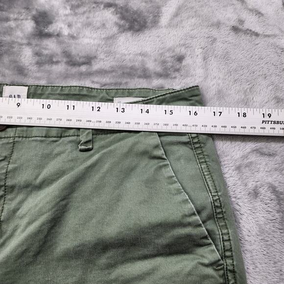 Gap Pants Womens 10 Green Girlfriend Khaki Straight Stretch Cotton Office Preppy - Picture 7 of 11